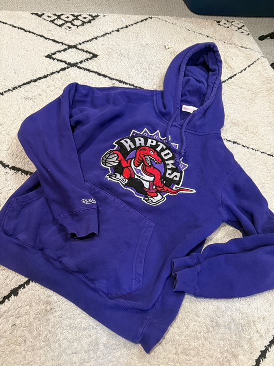 Mitchell & Ness Tops - Mitchell & Ness Toronto Raptors Purple Hoodie with Red Logo